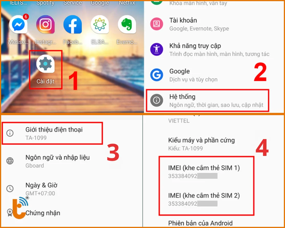Kiểm tra IMEI trong phần cài đặt Nokia (Android)