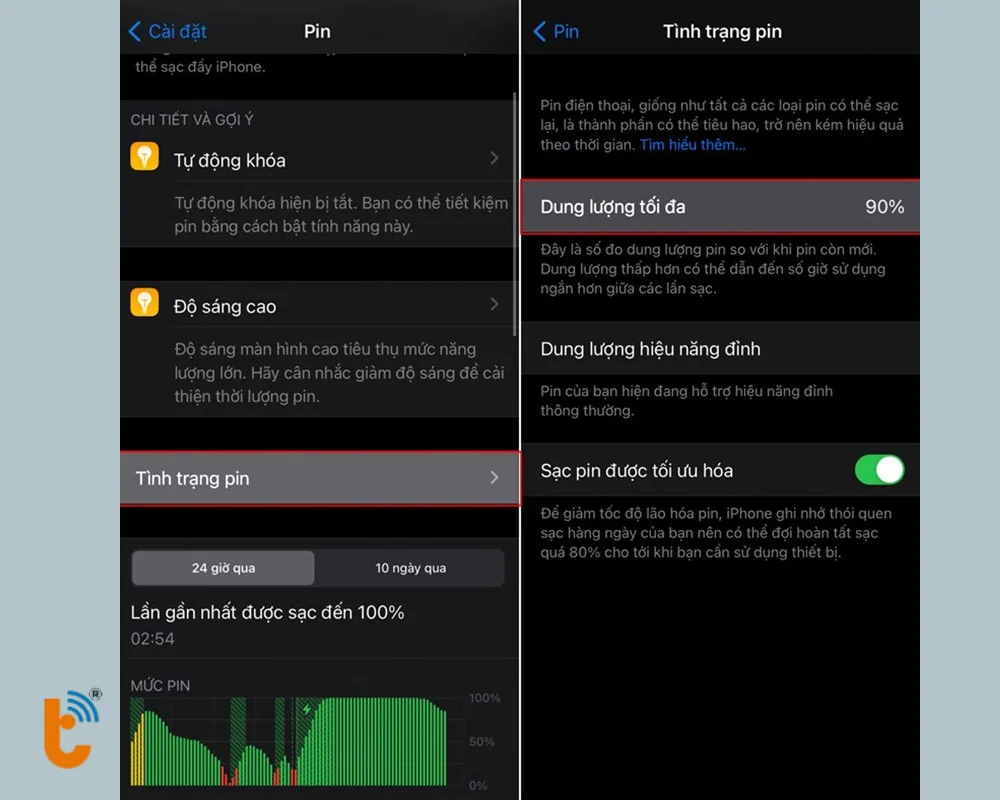 Kiểm tra pin iPhone 16 ngay trong Cài đặt