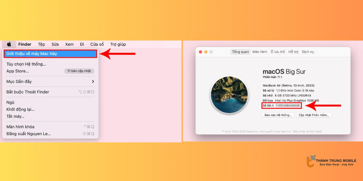Kiểm tra Serial Number trên máy tính Macbook