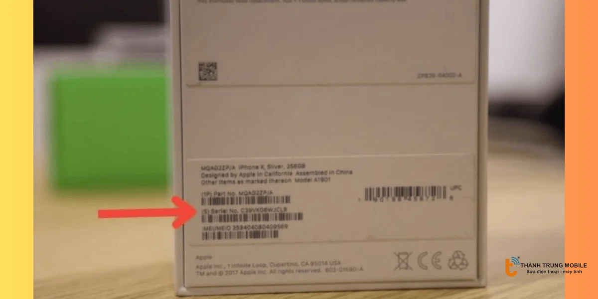 Kiểm tra số máy iPhone trên hộp
