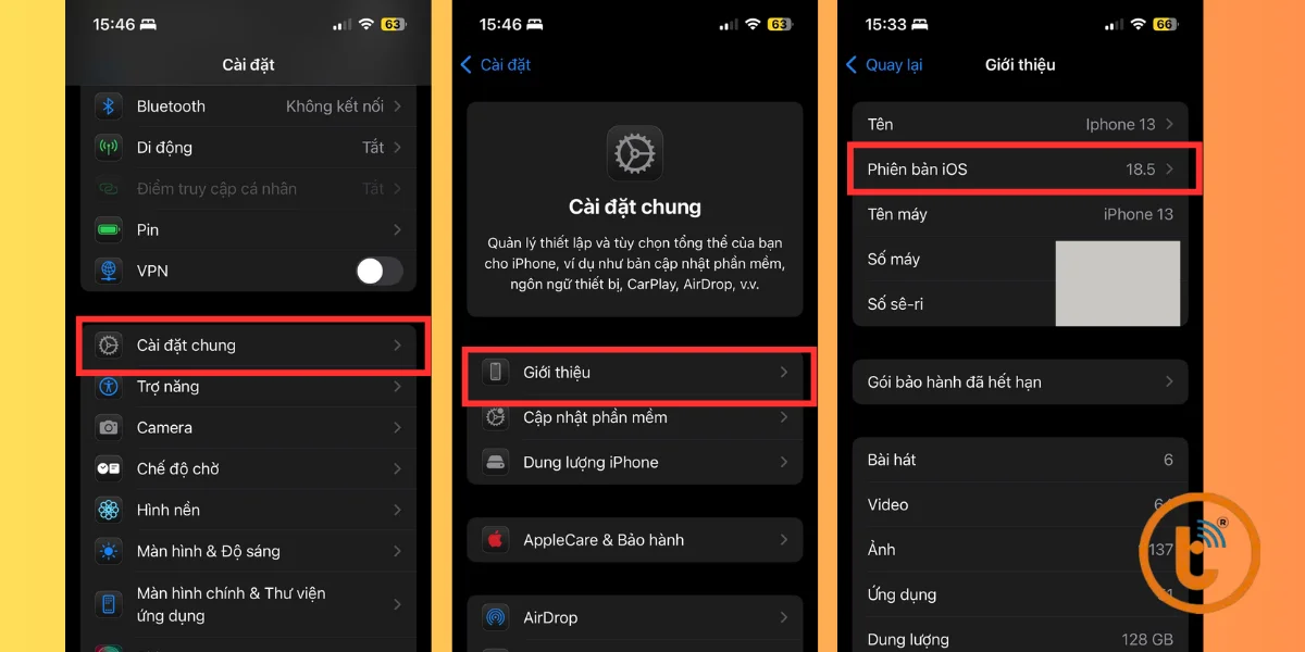 Kiểm tra trực tiếp bản cập nhật trên iPhone