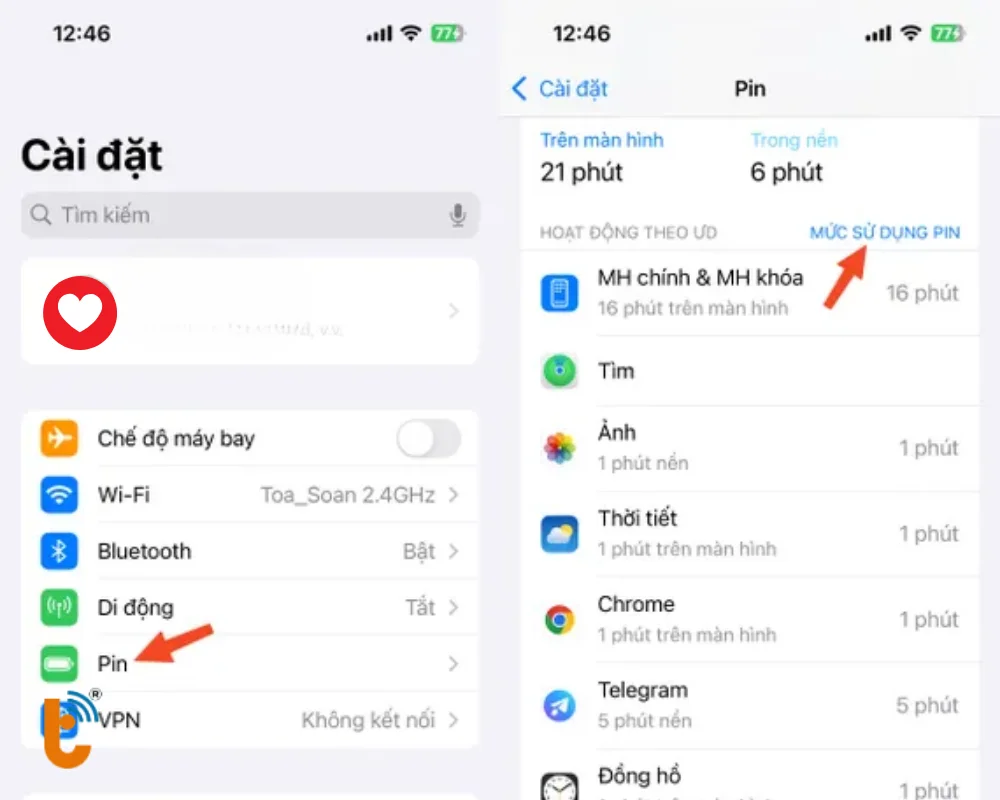 Kiểm tra ứng dụng nào đang tiêu thụ năng lượng nhiều nhất