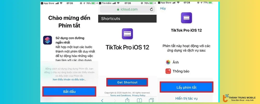 Lấy phím tắt cho IOS 12, 13 trên iPhone