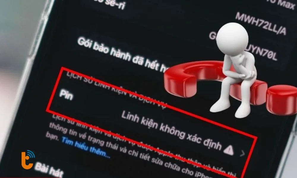 Lỗi pin linh kiện không xác định trên iPhone