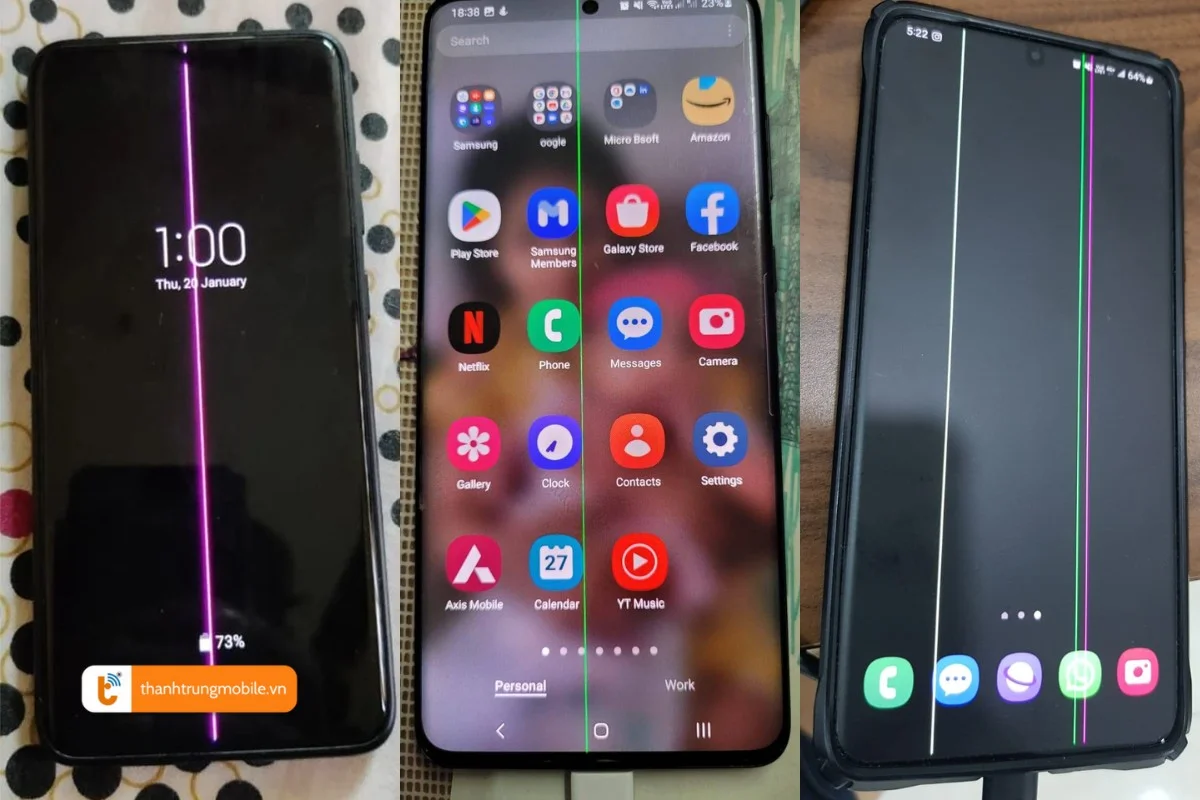 màn hình s20 plus bị sọc