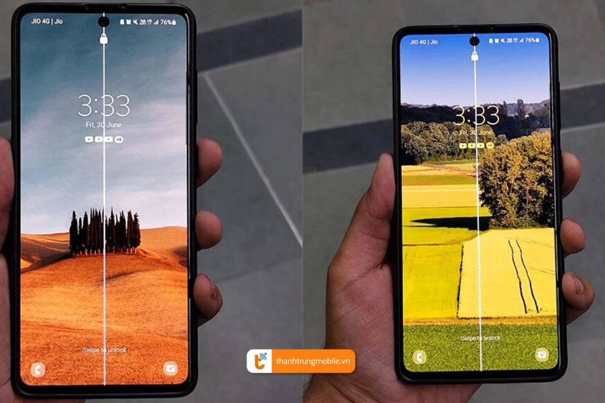 màn hình samsung bị sọc trắng