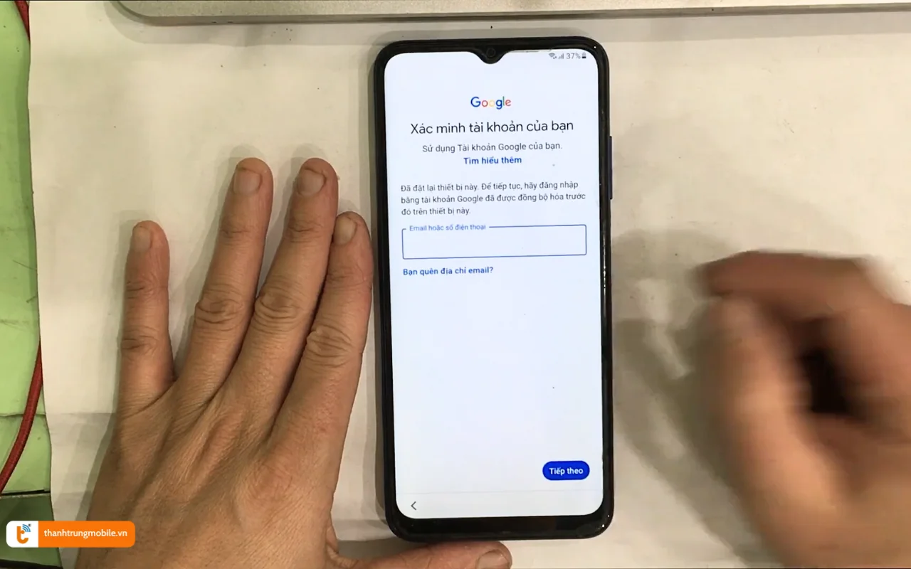 Mở khóa xác minh tài khoản Google Samsung A03S