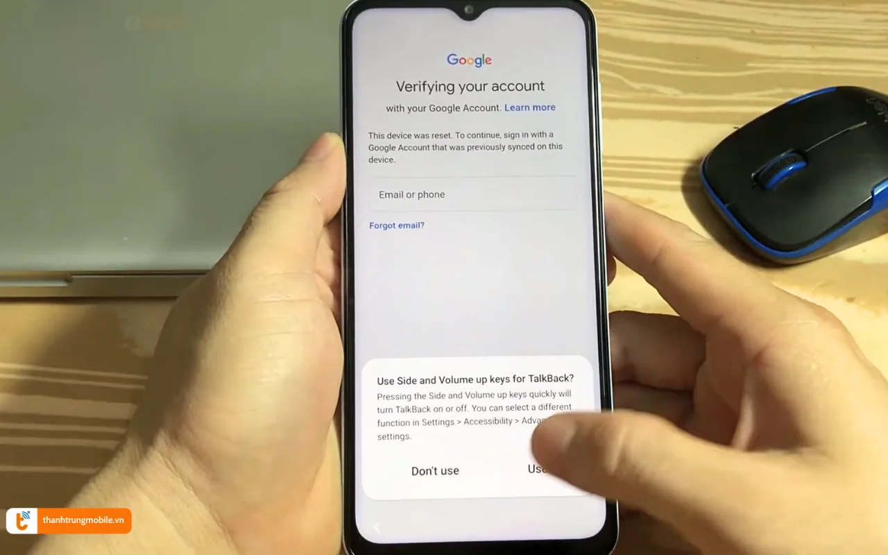 Mở khóa xác minh tài khoản Google Samsung A13