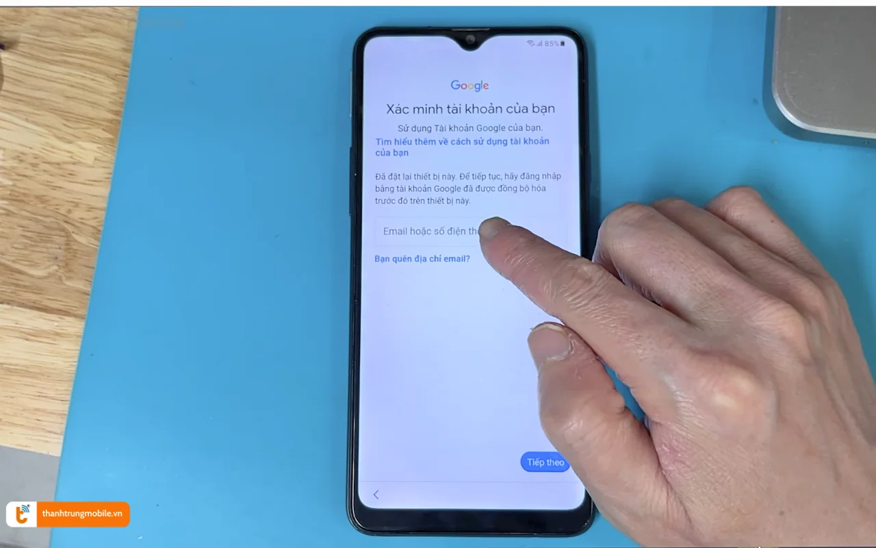 Mở khóa xác minh tài khoản Google Samsung A20S