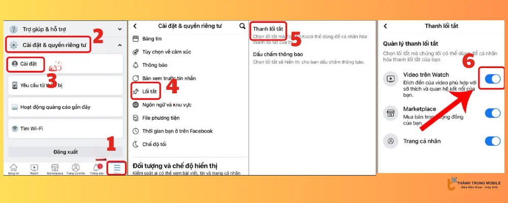 Mở nút Facebook Watch