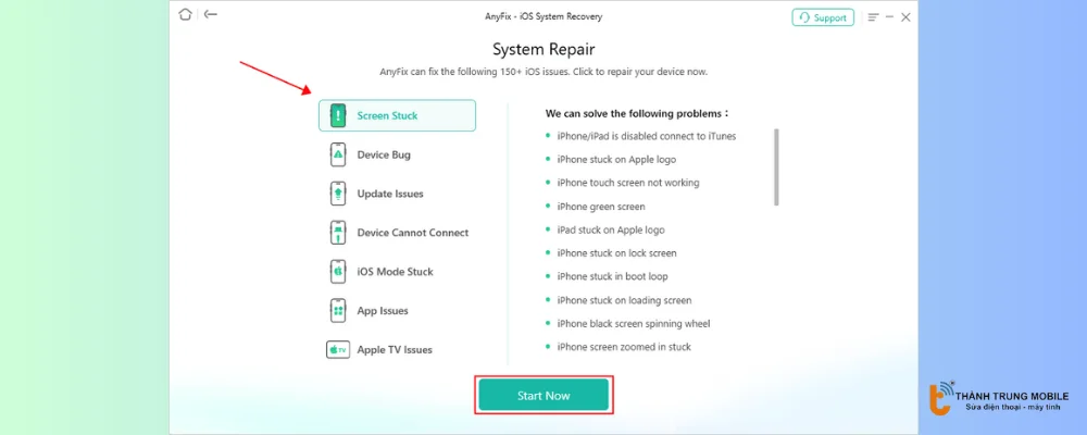 Nhấn Bắt đầu ngay 