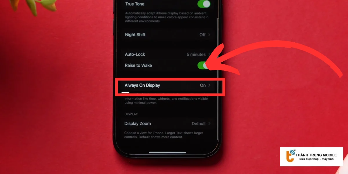 Nhấn vào luôn luôn bật