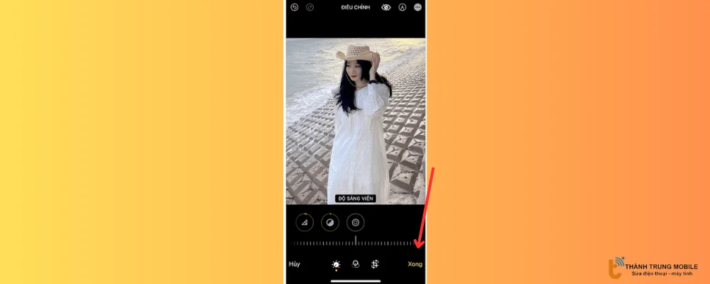 Nhấn xong để hoàn thành