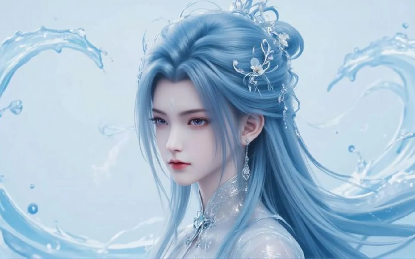Nữ hiệp thủy tộc với mái tóc xanh biển thanh tao