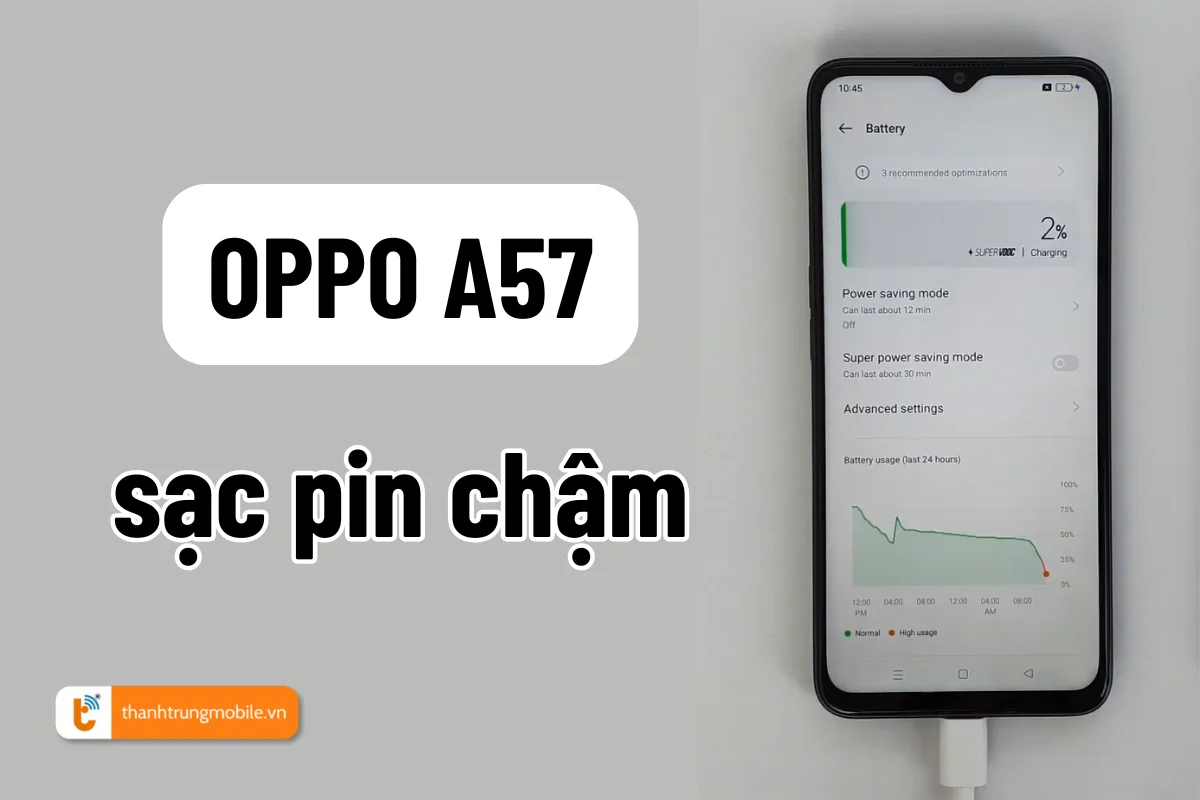 oppo a57 sạc không vào pin