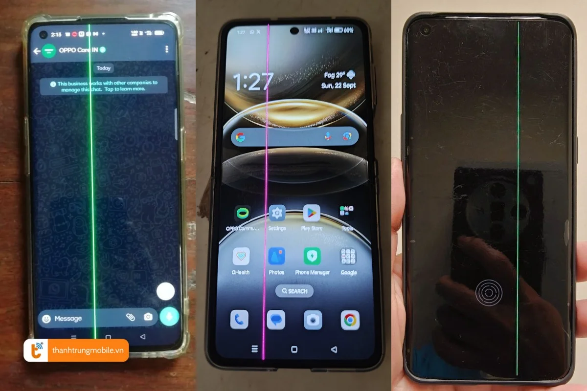 oppo f5 bị sọc màn hình