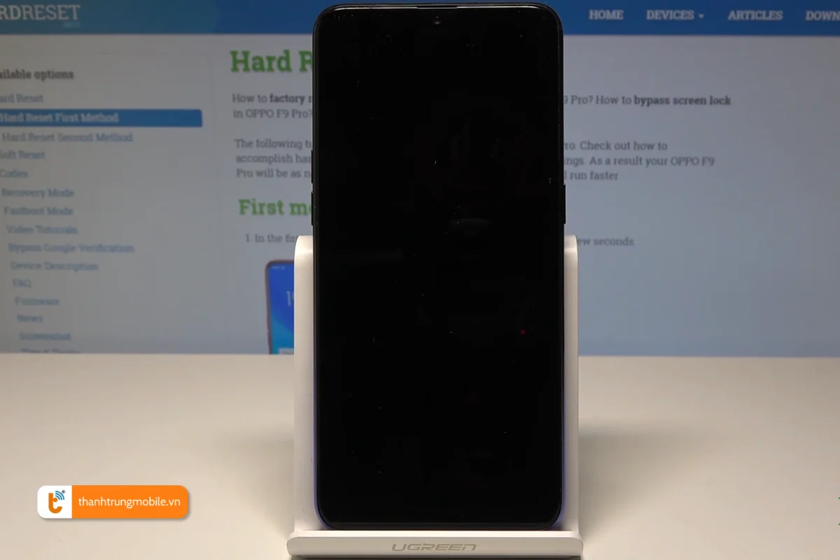 oppo f9 không lên màn hình