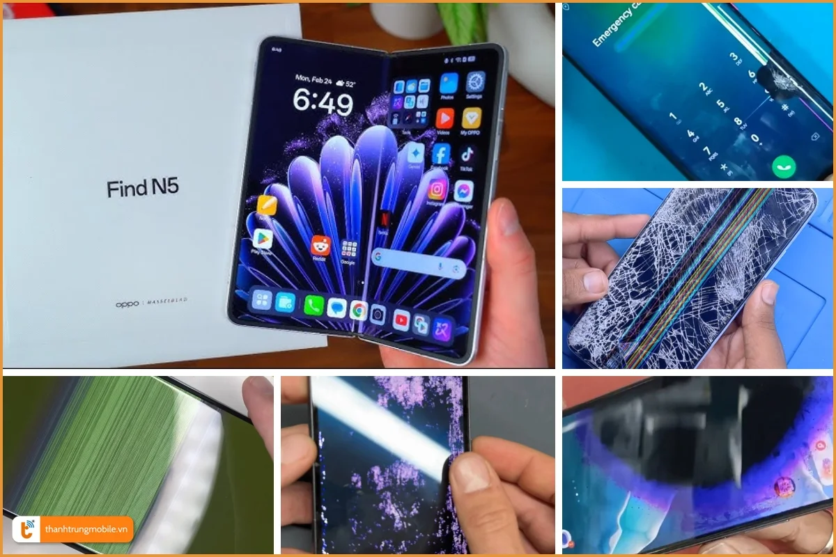 OPPO Find N5 và các lỗi màn hình thường gặp