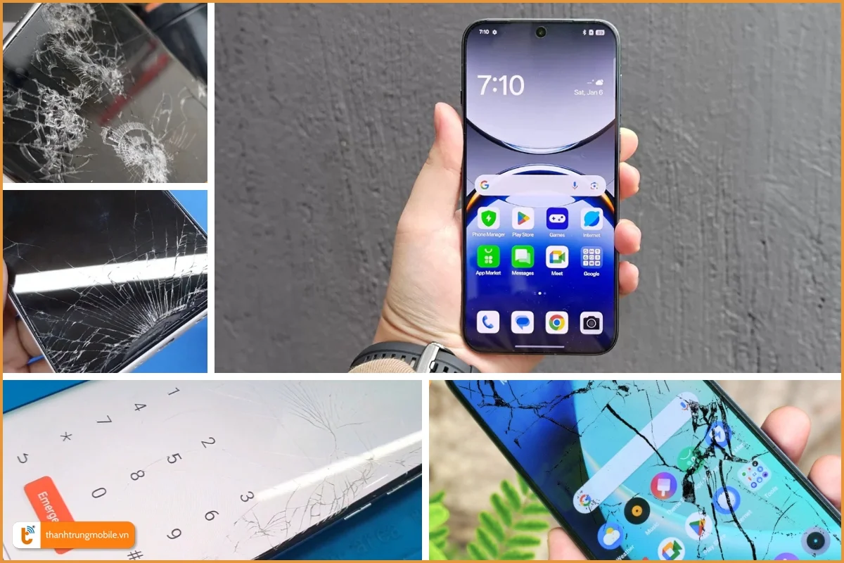 OPPO Find X9 và dấu hiệu bể vỡ mặt kính thường gặp