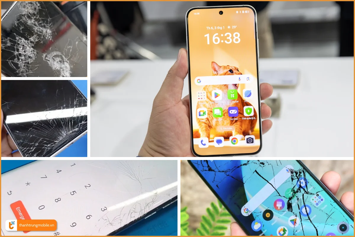 OPPO Reno13 5G và dấu hiệu bể vỡ mặt kính thường gặp