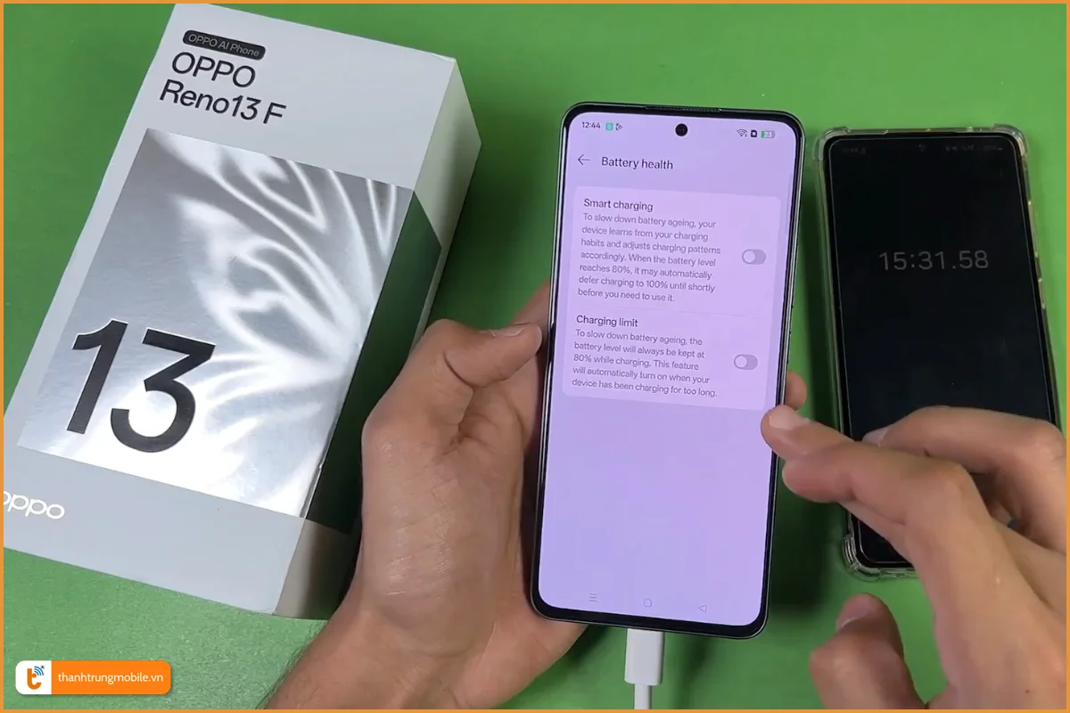 OPPO Reno13 F 5G nhận sạc, nhưng lâu lên % pin..đôi khi lỗi phần cứng trên máy, thay pin không hết lỗi
