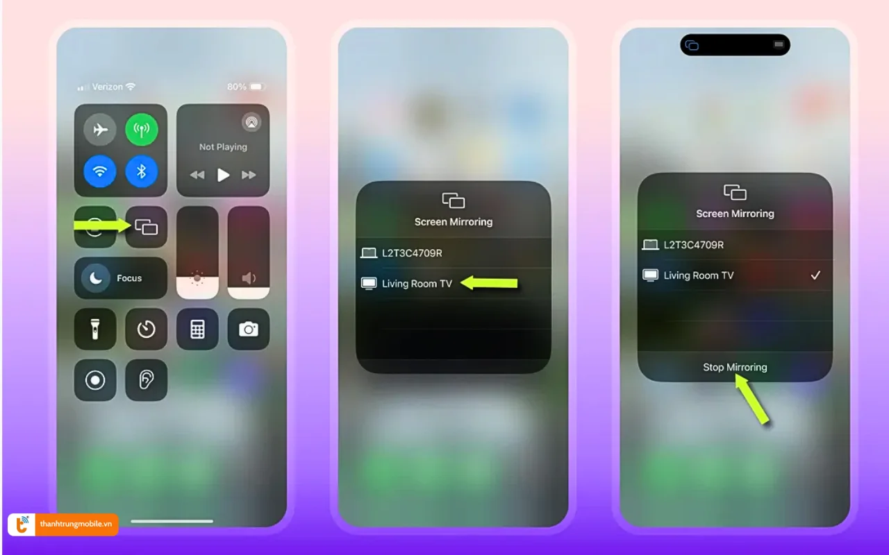 Phản chiếu màn hình iPhone lên tivi - Hướng dẫn chi tiết