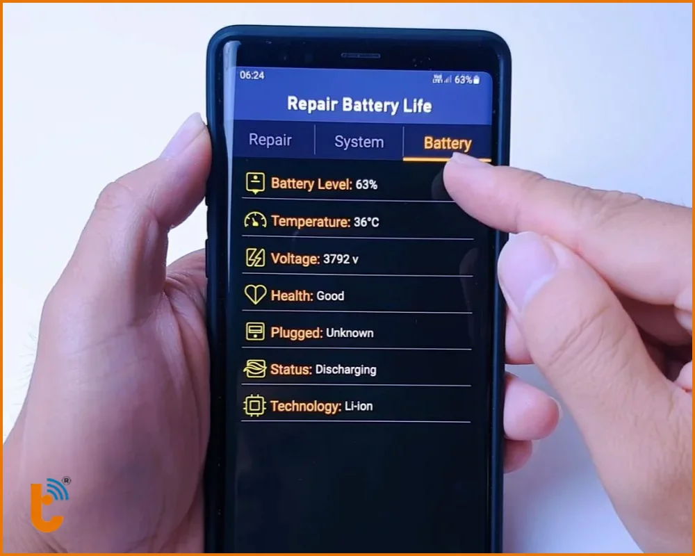 Phần mềm chẩn đoán pin Samsung - Repair Battery Life