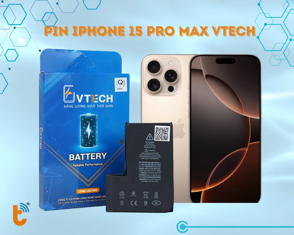 Pin iPhone 15 Pro Max Vtech