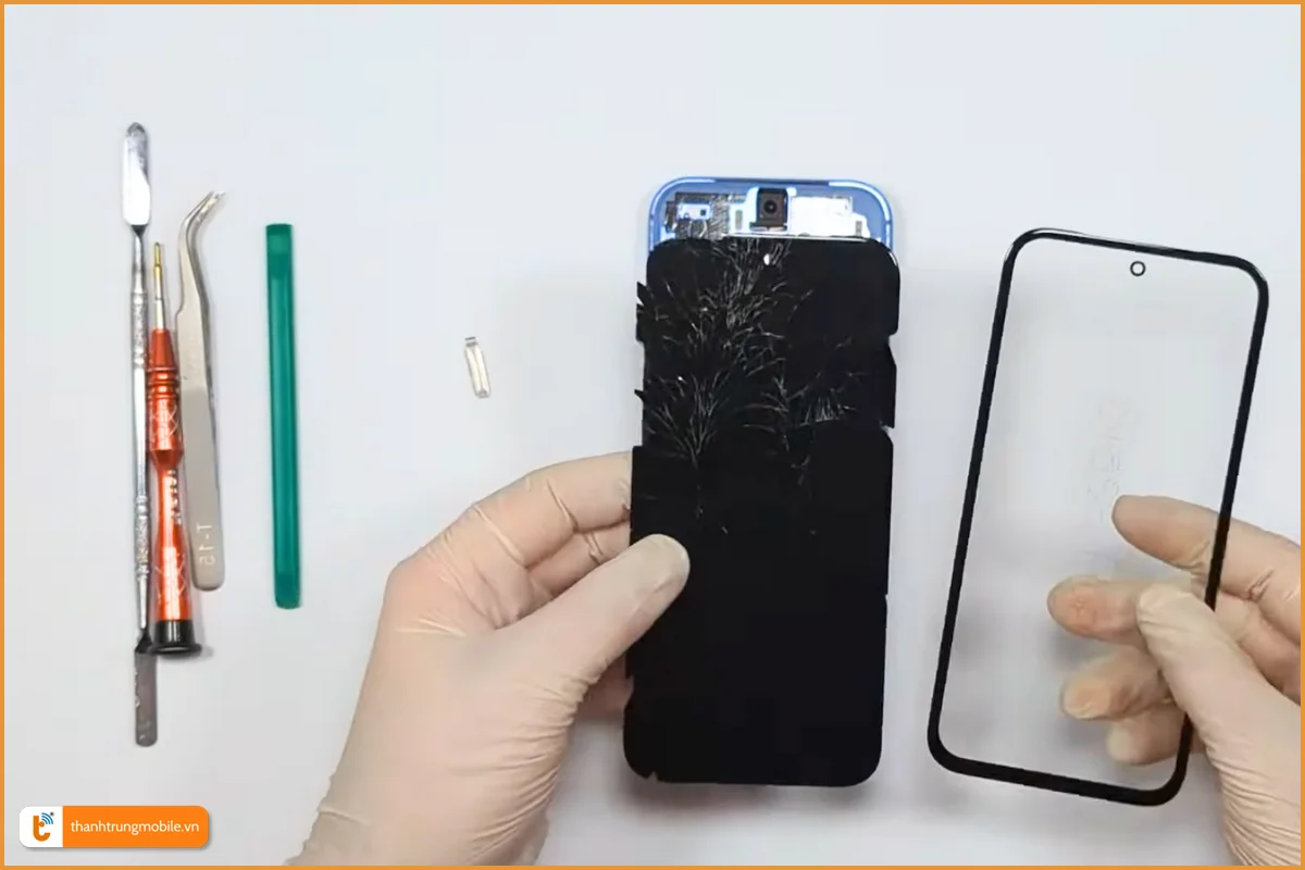 Quy trình ép kính Google Pixel 8A