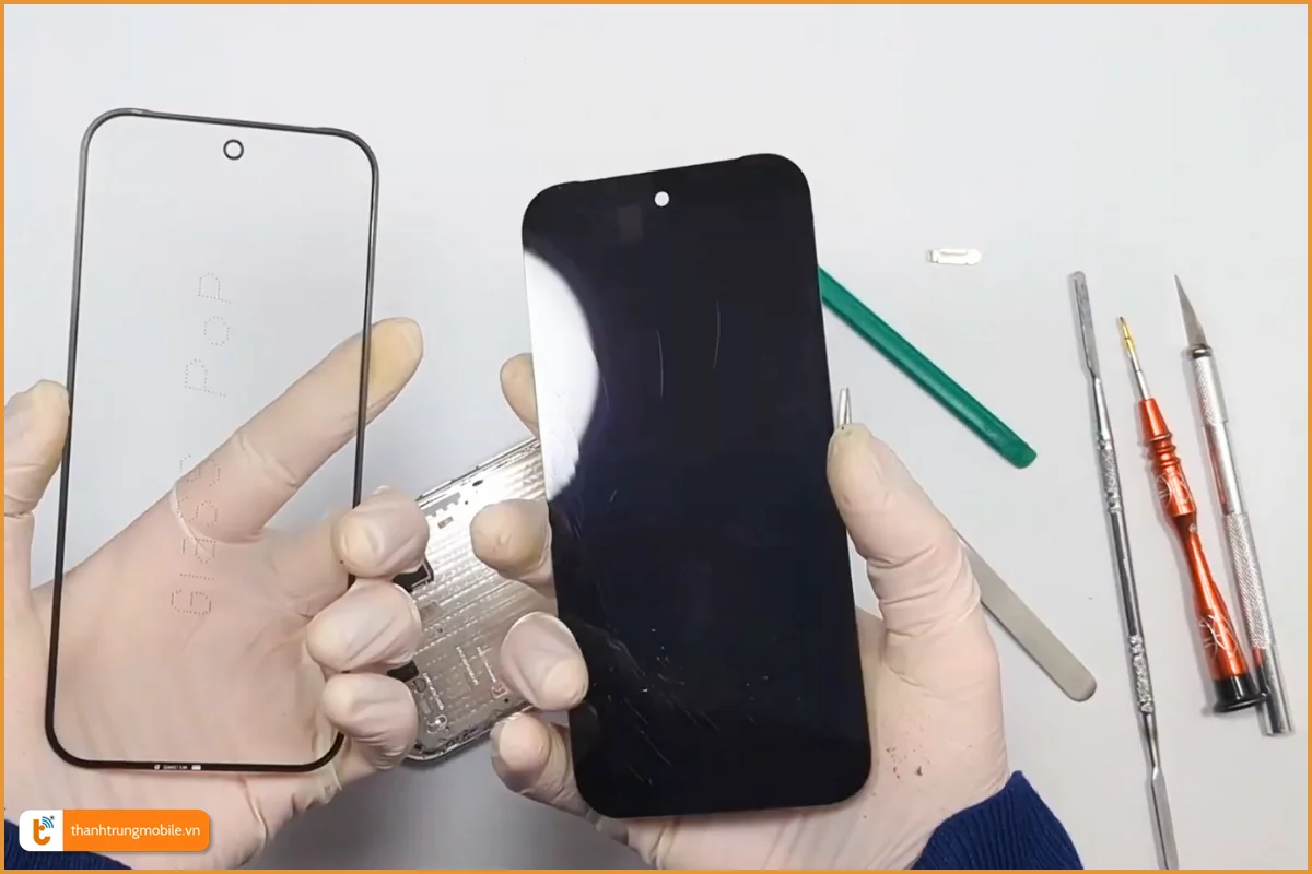 Quy trình ép kính Google Pixel 9