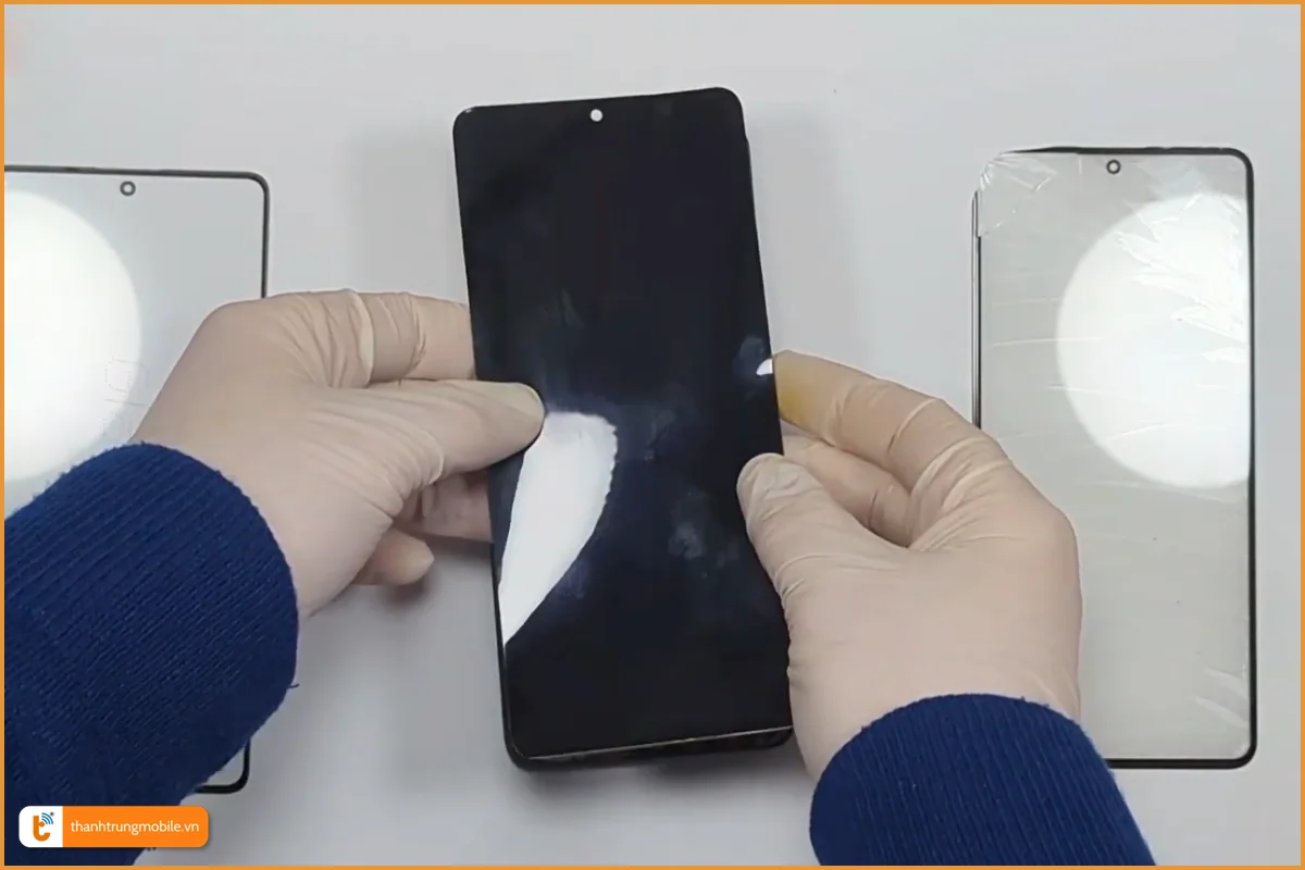 Quy trình ép kính Redmi Note 14 Pro 5G chuyên nghiệp