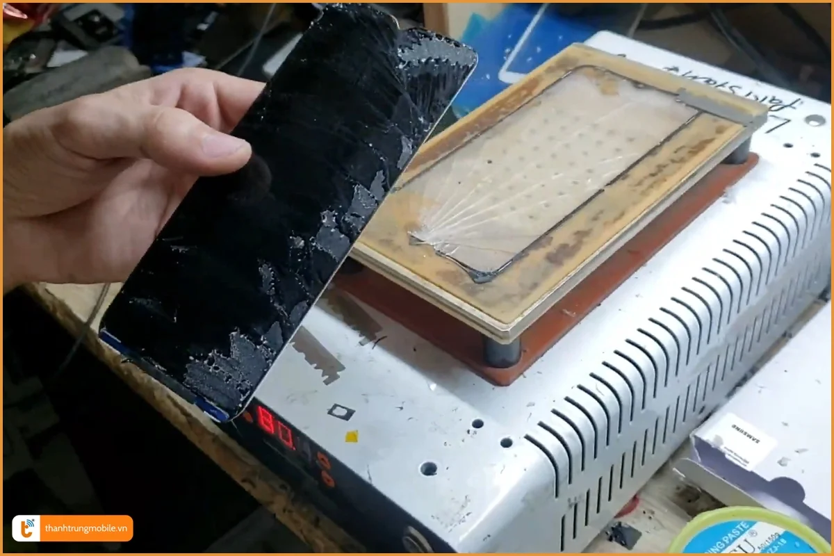 Quy trình ép kính Samsung Galaxy A03