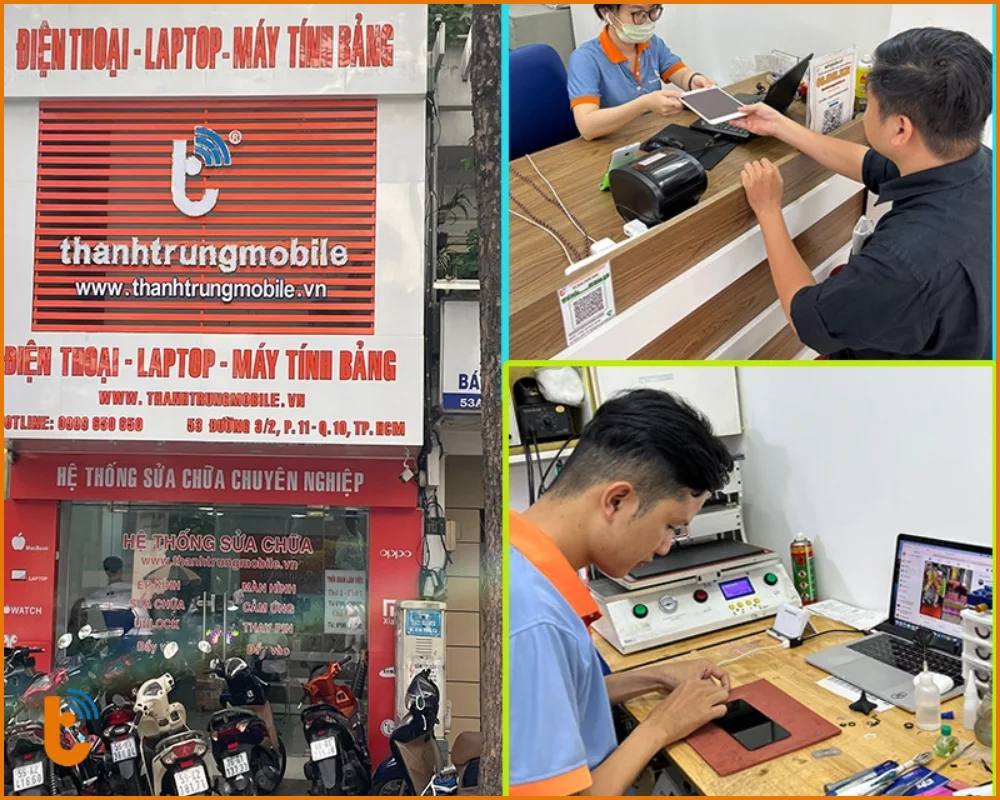 Quy trình thay màn hình chuyên nghiệp tại Thành Trung Mobile