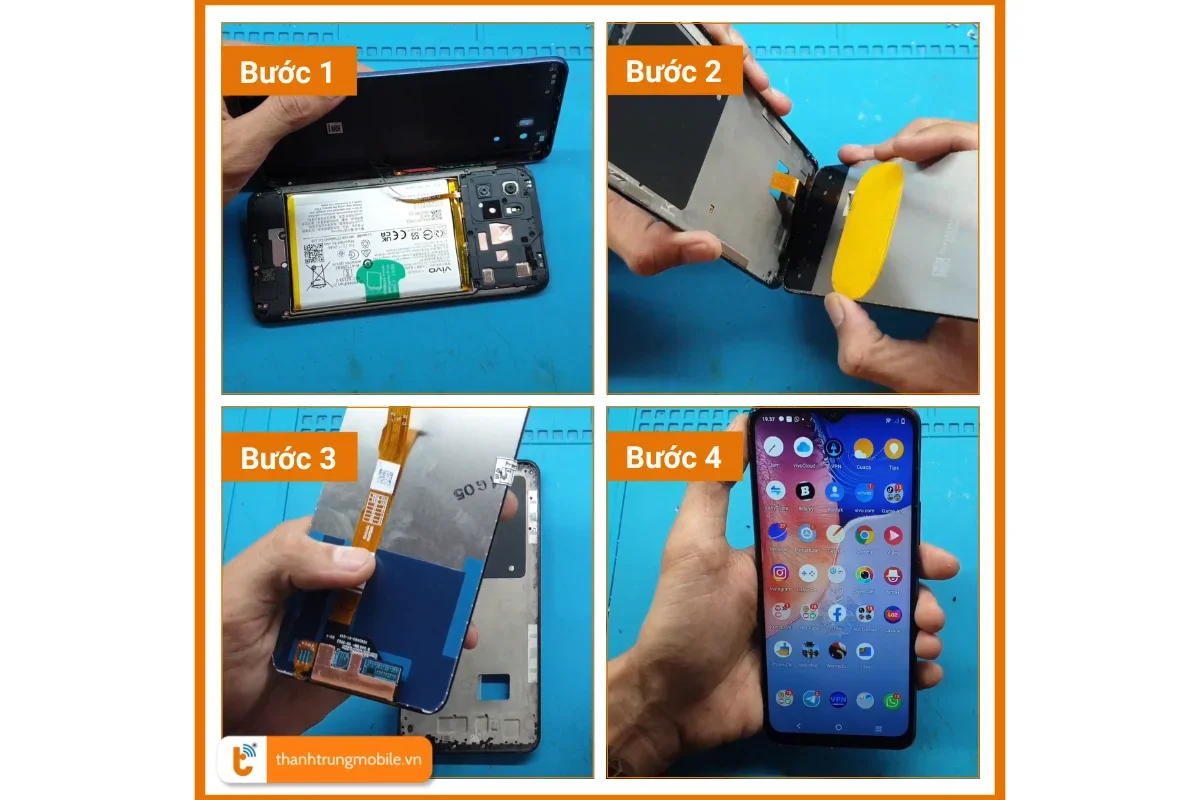 Quy trình thay màn hình Vivo V27