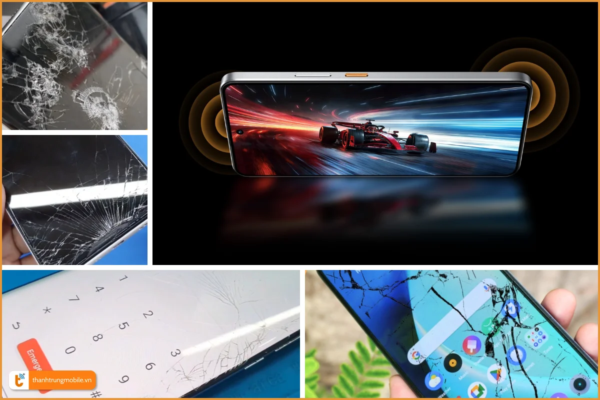 Realme 14 5G và các dấu hiệu bể vỡ mặt kính thường gặp