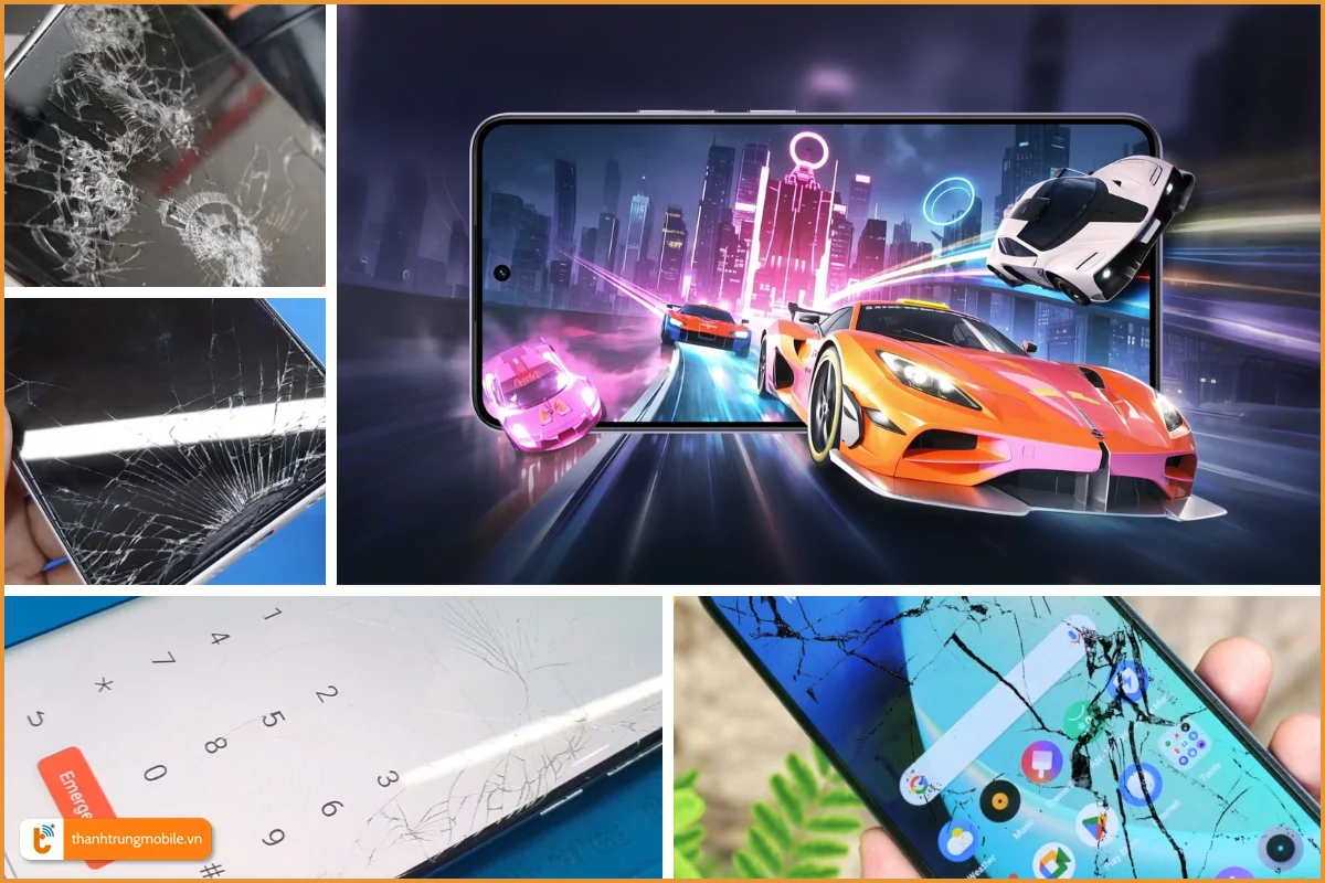 Realme 14T 5G và các dấu hiệu bể vỡ mặt kính thường gặp