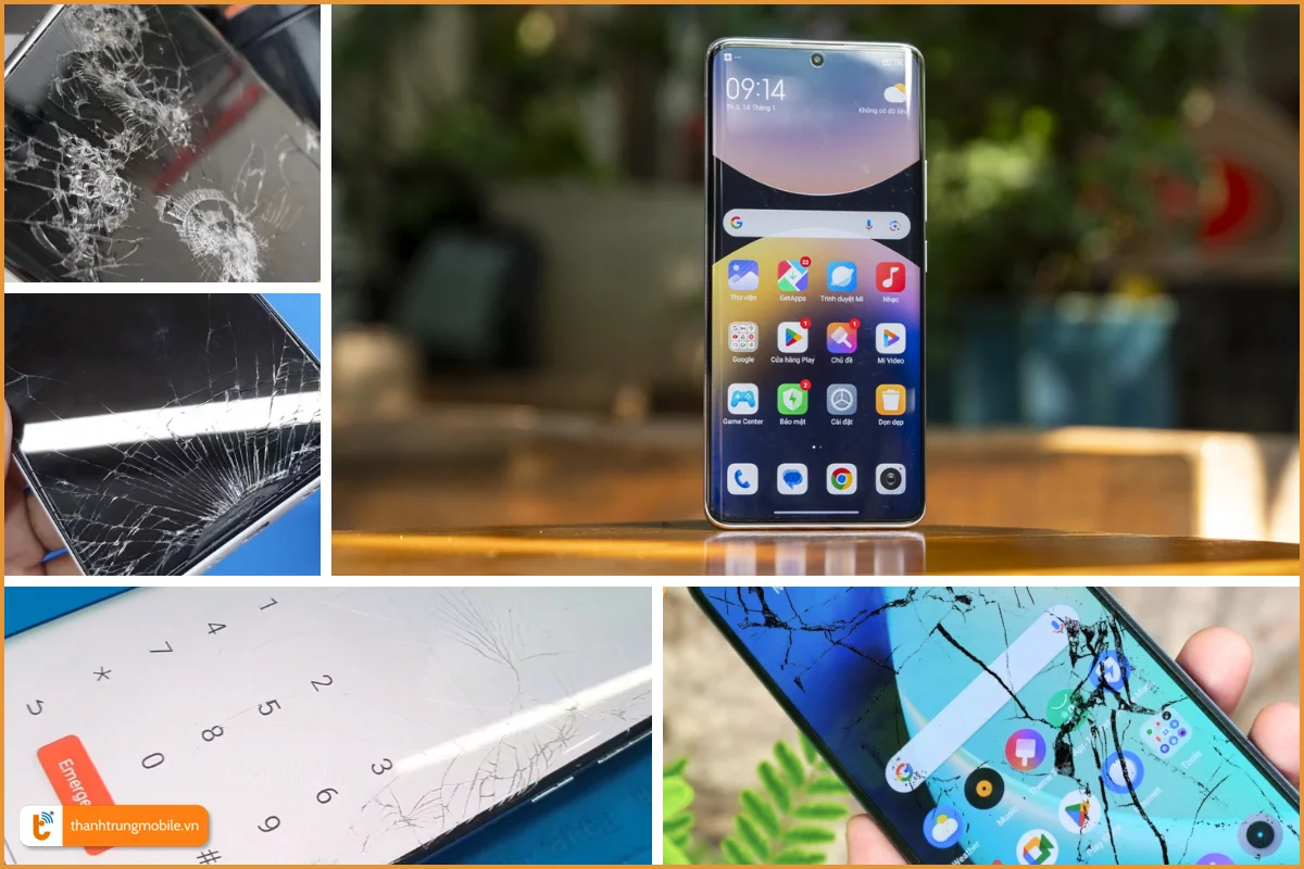 Redmi Note 14 Pro 5G và dấu hiệu bể vỡ mặt kính thường gặp