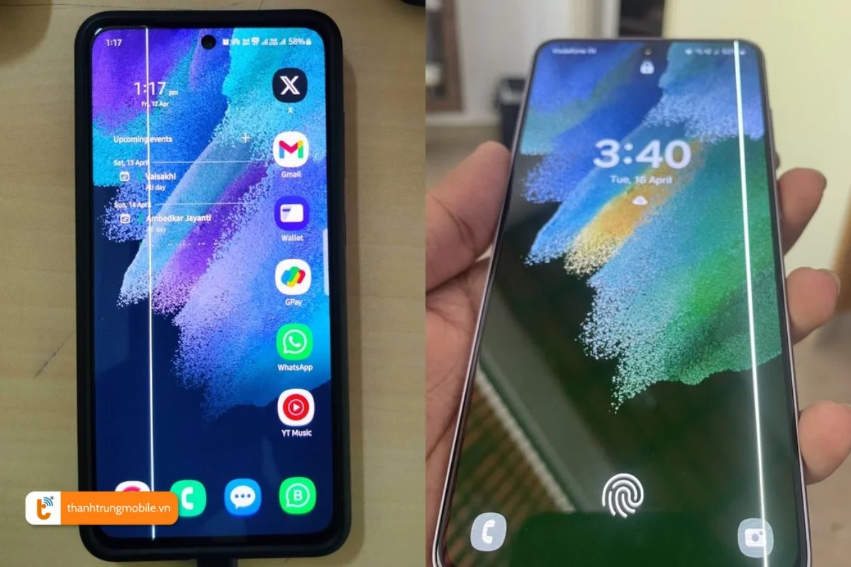 s20 bị sọc màn hình