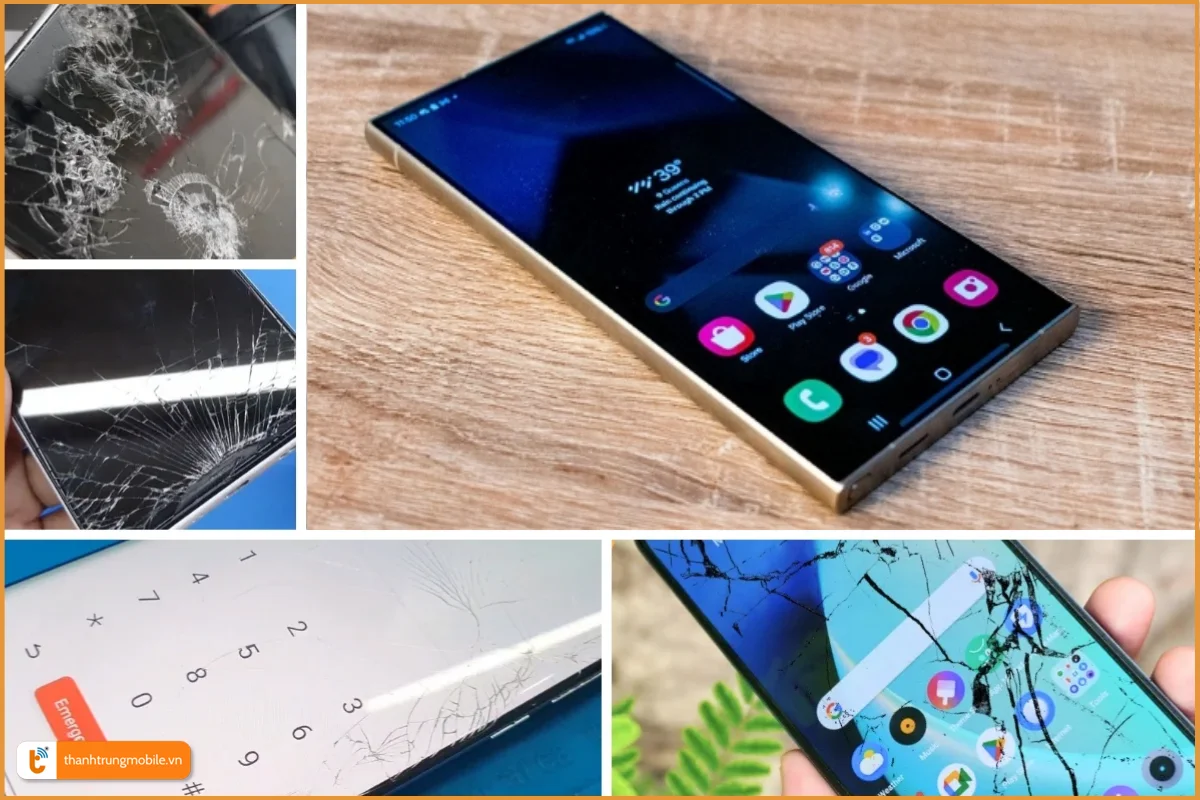 Samsung Galaxy S25 Ultra và dấu hiệu nứt bể mặt kính thường gặp