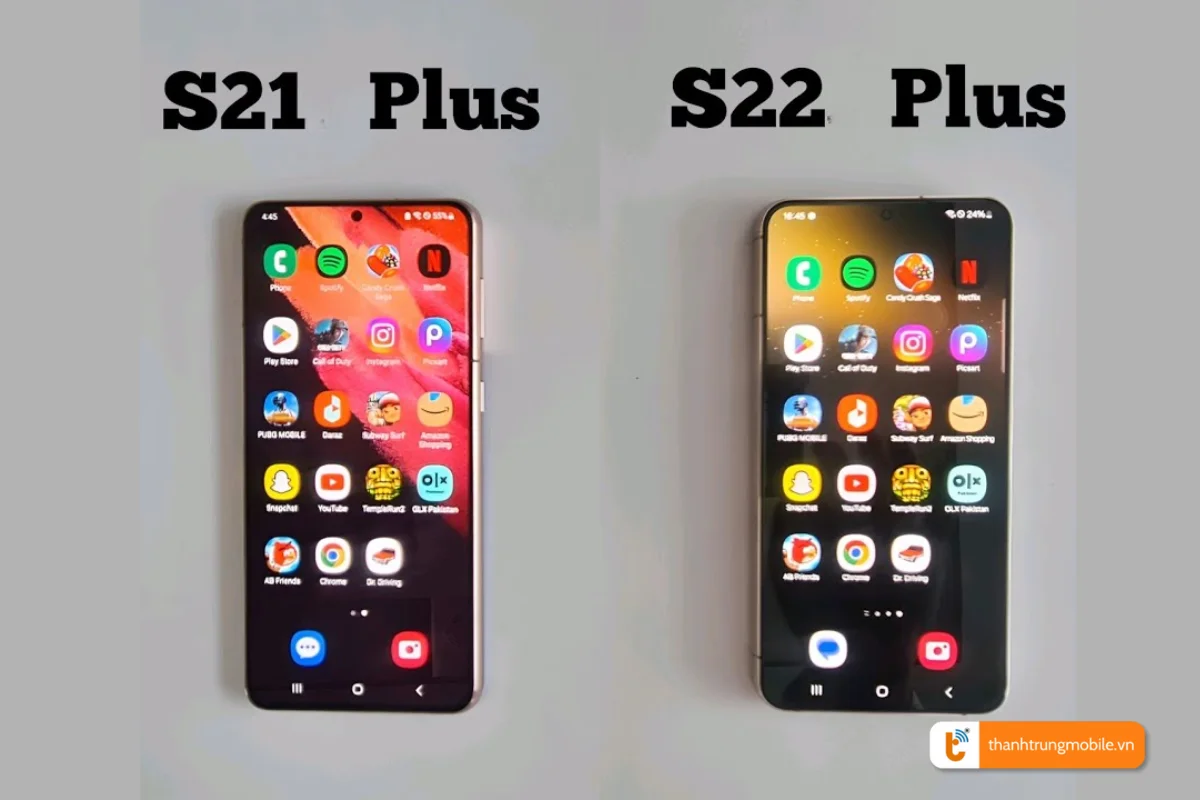 so sánh s21 plus vs s22 plus