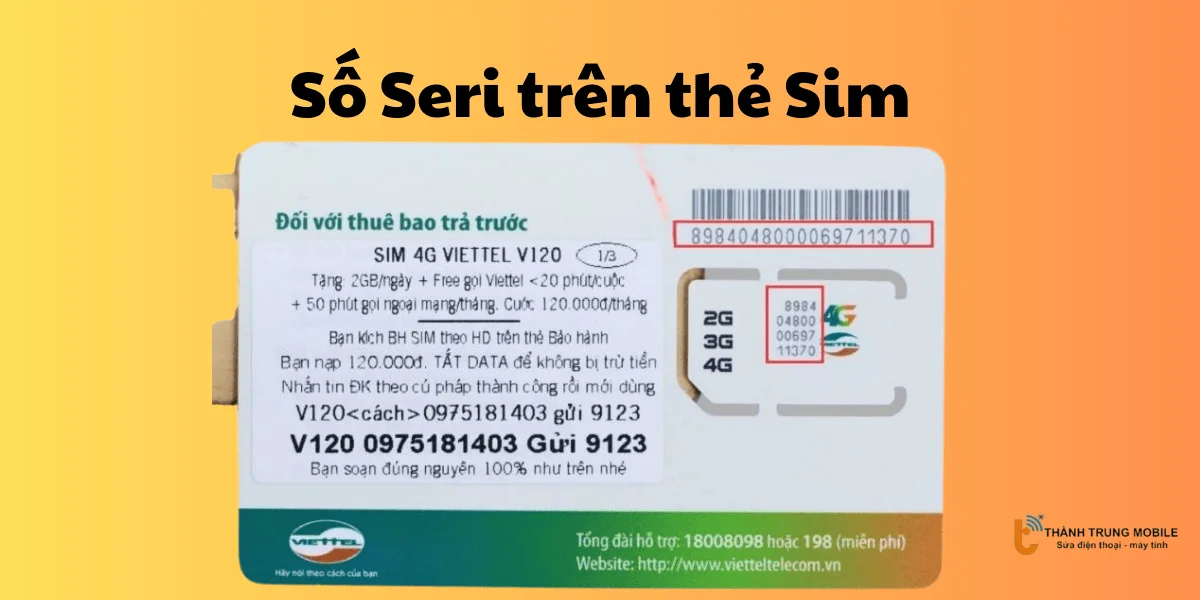 Số Seri trên thẻ Sim