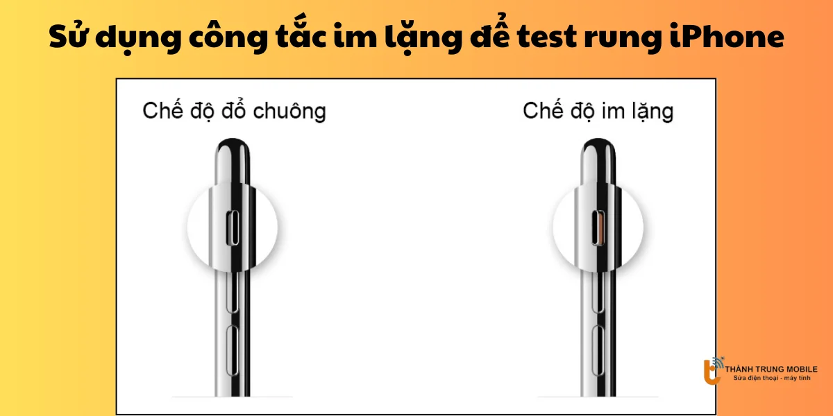Cách sử dụng công tắc im lặng để test rung iPhone