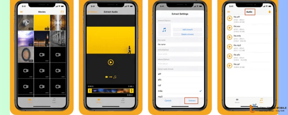 Sử dụng Export Audio