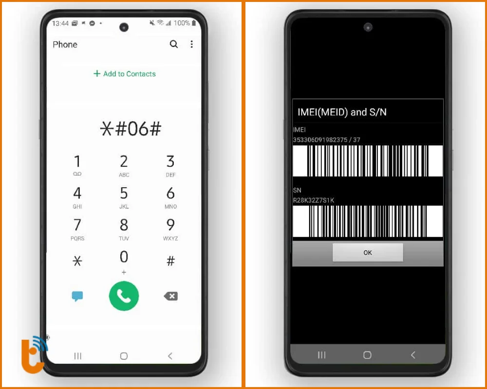 Sử dụng mã #06# kiểm tra IMEI Motorola