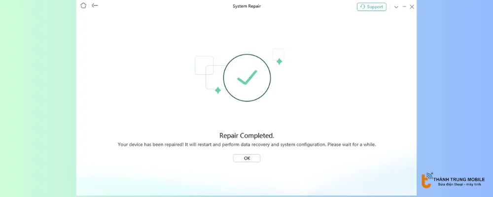 Sửa chữa hoàn thành
