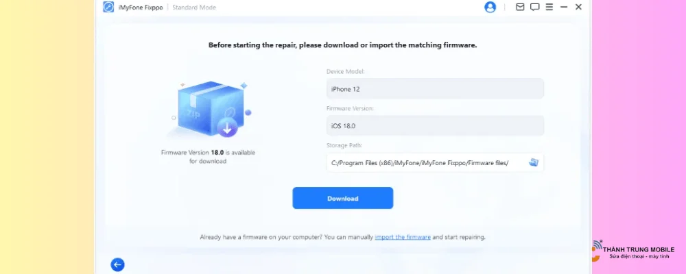 Tải firmware mới nhất