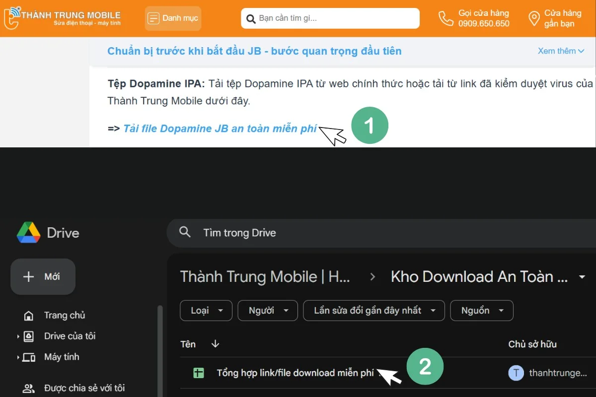 Tải tệp Dopamine IPA b1