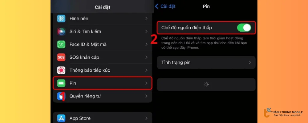 Tắt chế độ nguồn điện thấp