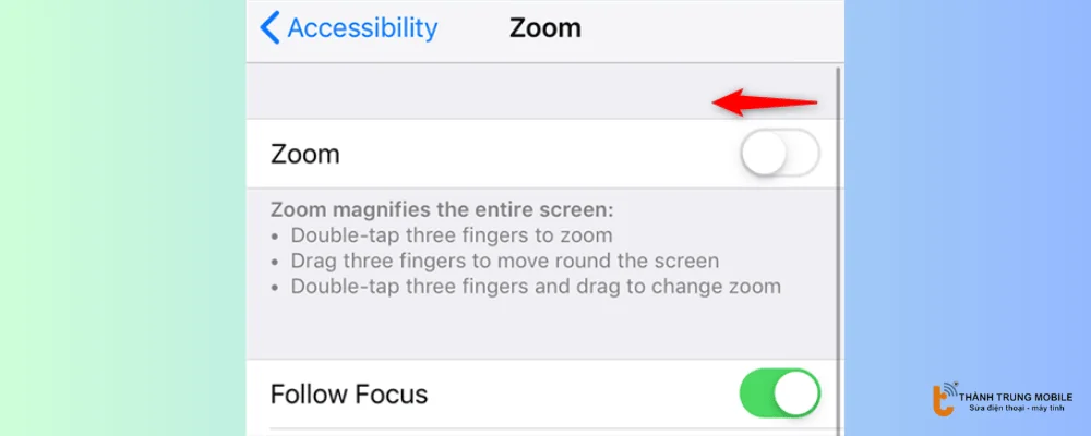 Tắt chế độ phóng to trên iPhone trong Cài đặt