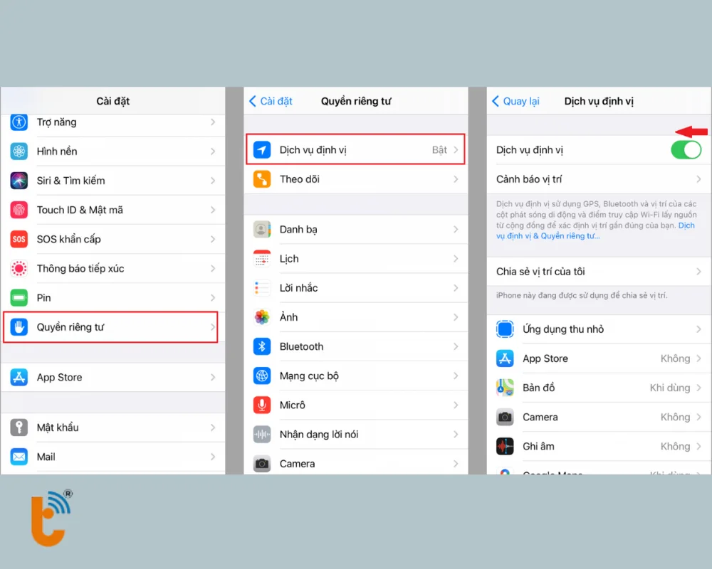 Tắt định trên iPhone giảm hao pin
